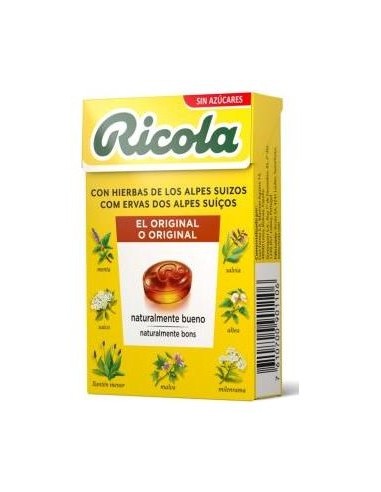 Ricola Hierbas Suizas Caramelos Sin Azúcar 50G