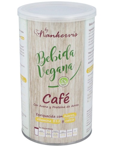 Nankervis Bebida Vegana Café Avena Proteína De Arroz 450G