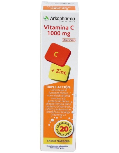 Arkovital Vitamina C 1000Mg 20Comp Efervescentes.