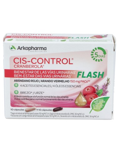 Cranberola Cis-Control Flash Programa 5 Días 20Cáps