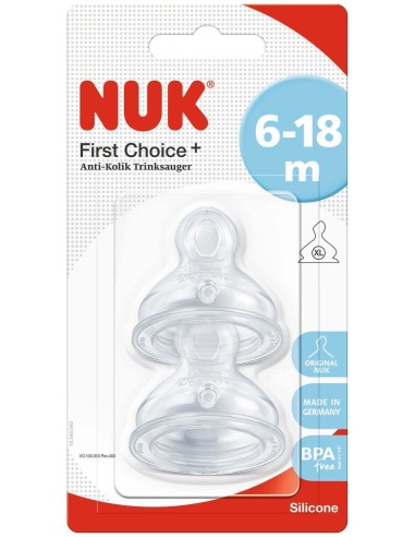 Nuk First Choice+ Tetina Anticólico Anatómica Xl Alimento Sili