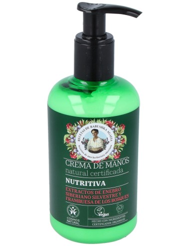 Agafia Crema De Manos Natural Certificada Nutritiva 300Ml