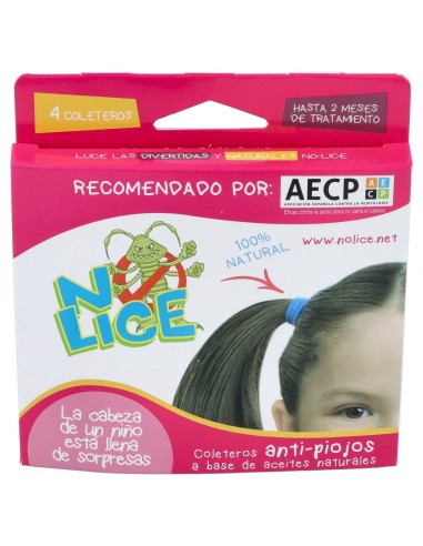 No Lice Coletero Anti-Piojos Negro/Marron 4Ud.