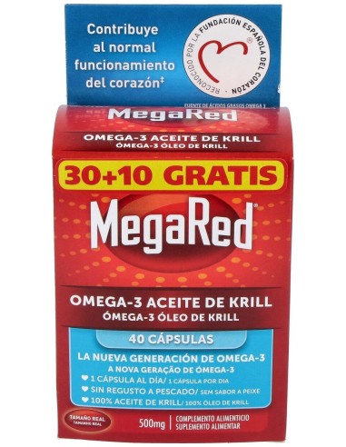 Megared® Omega 3 Aceite De Krill 30+10Cáps