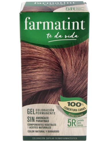 Farmatint Gel 5R Castaño Claro Cobrizo 135Ml.