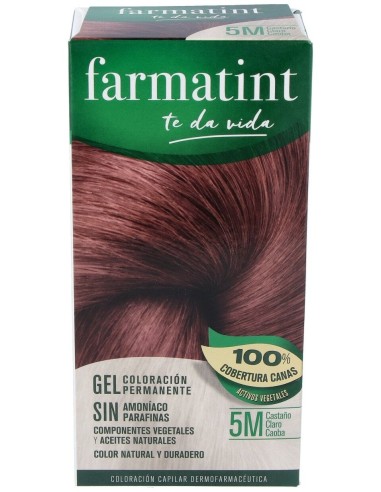 Farmatint Gel 5M Castaño Claro Caoba 135Ml.