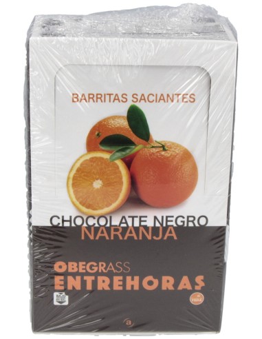 Obegrass Barritas Entrehoras Chocolate Negro Y Naranja 20Uds