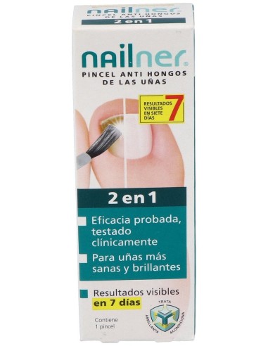 Nailner Pincel 2 En 1 Antihongos 5Ml.