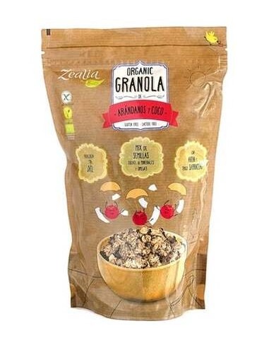 Zealia Granola De Arándanos Y Coco Bio Sin Gluten 300G