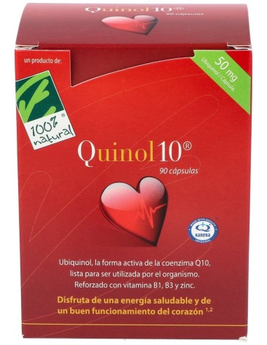 100% Natural Quinol 10 90Cápsulas De 100Mg De Ubiquinol