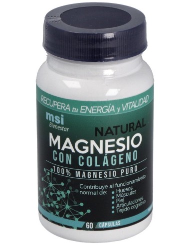 Msi Bienestar Magnesio Natural Con Colágeno 60Cáps