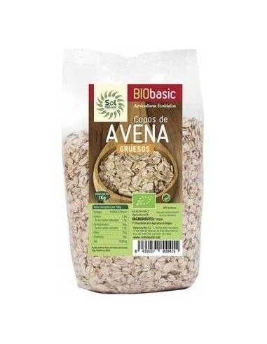 Sol Natural Copos Avena Grueso Sin Gluten Familiar Bio 1Kg