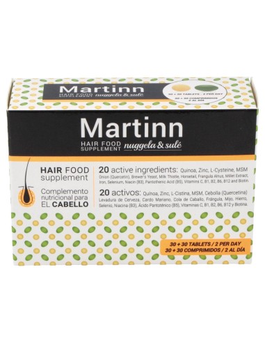 Martinn Hair Food 60Comp. 30Verdes+30Naranjas