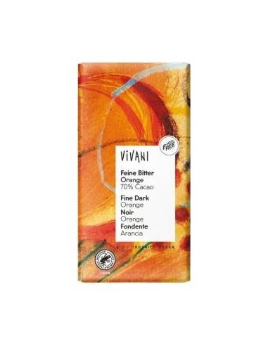 Chocolate Negro 70% Con Naranja 100Gr. Bio Vegan