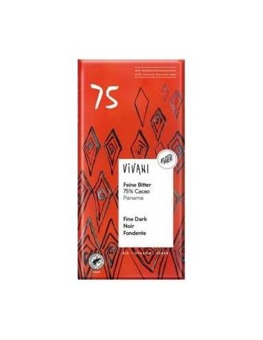 Chocolate Negro Panama 75% Azucar Coco 80Gr. Vegan