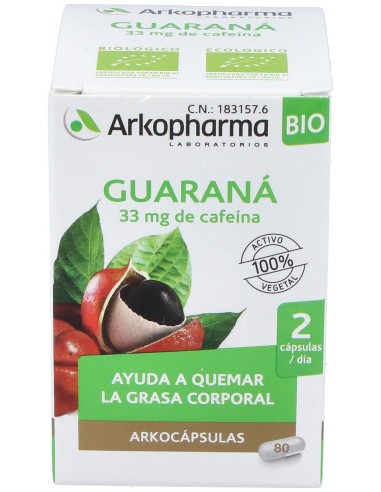 Arkocápsulas Guaraná Bio 80Caps