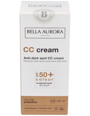 Bella Aurora Crema Solar Con Color Spf50 Piel Sensible