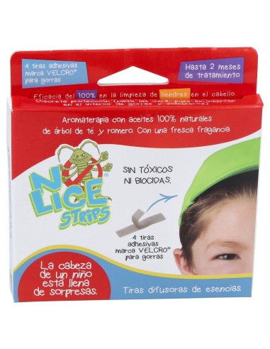 No Lice Strips Tiras Auto-Adhesivas Antipiojos 2Ud