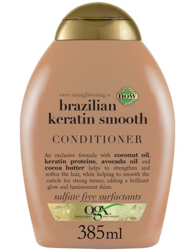 Ogx Ever Straight Brazilian Keratin Smooth Conditioner 2X385Ml