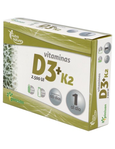 Pinisan Nutra Nature Vitaminas D3 + K2 60Caps