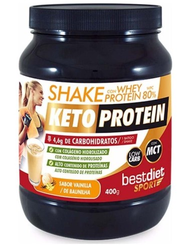 Shake Whey Protein 80% Sabor Vainilla 400Gr.