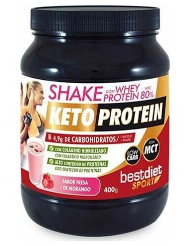 Shake Whey Protein 80% Sabor Fresa 400Gr.