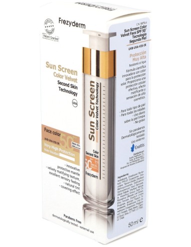 Sun Screen Color Velvet Spf 50+ Crema Solar 50Ml.