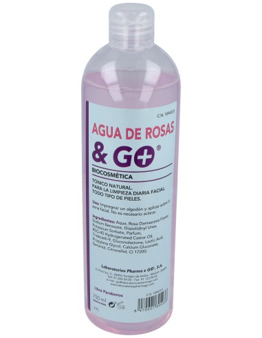 & Go Agua Rosas  750 Ml