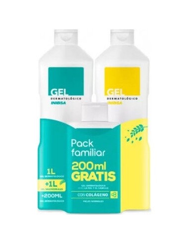 Pack Inibsa Gel Con Colágeno + Gel Multicereales 2X1L