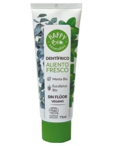 Happy Bio Cosmetics Dentifrico Aliento Fresco Menta Sin Fluor 75Ml