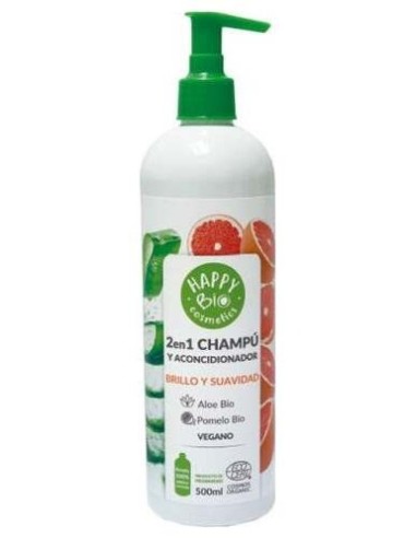 Happy Bio Cosmetics Champu-Acondicionador Pomelo-Aloe 500Ml