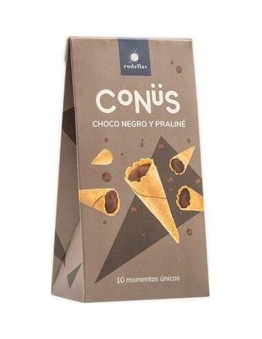 Conus Chocolate Negro Y Praline 10Udsx70Gr. Bio