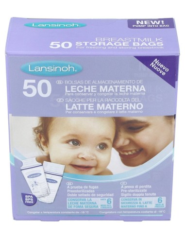 Lansinoh Sachets Conservation Lait Maternel 50 Unités