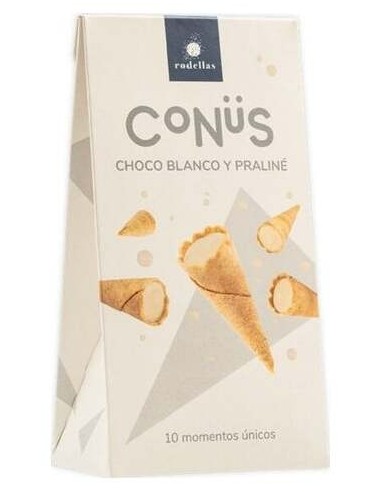 Conus Chocolate Blanco Y Praline 10Udsx70Gr. Bio