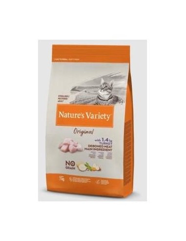 Nature´S Variety Feline Adult Steril Pavo 7Kg.