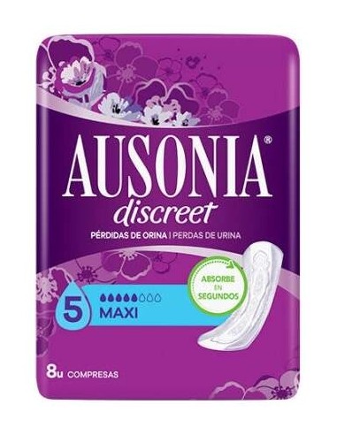 Ausonia Discreet Maxi Absorbente Incontinencia Orina Muy Ligera 8Uds