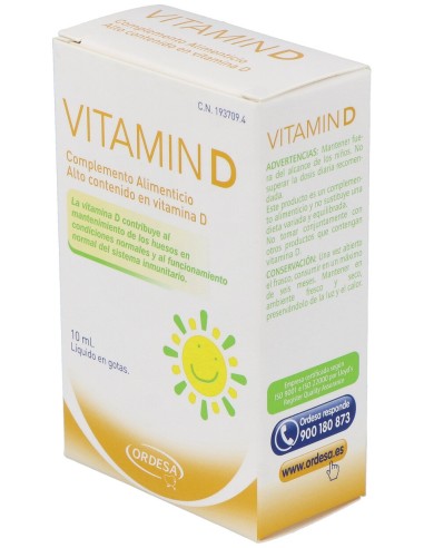 Ordesa Vitamin D Gotas 10Ml