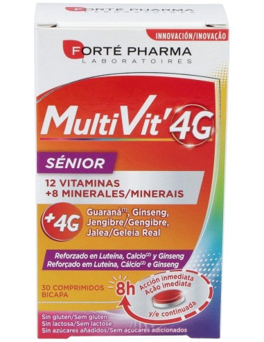 Multivit 4G Senior 30 Comprimidos Bicapa