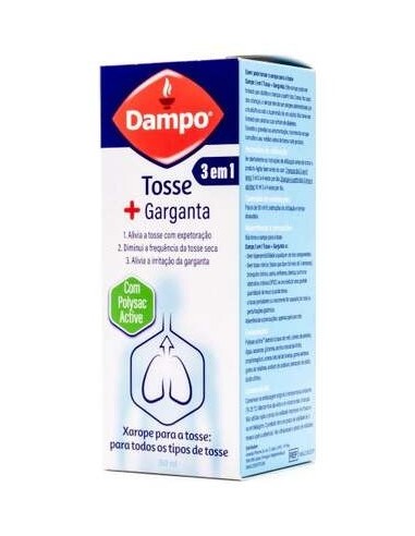 Dampo 3 En 1 Tos + Garganta Jarabe 150Ml