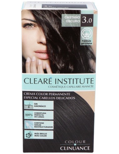 Cleare Institute Colour Clinuance Tinte Permanente 30 Castaño Oscuro 170Ml