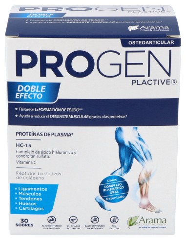 Pharmadiet Progen Plactive Plasma + Colágeno + Ácido Hialurónico 30 Sobres