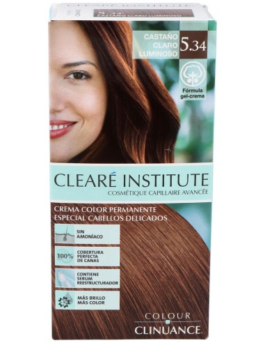 Cleare Institute Colour Clinuance Tinte Permanente 534 Castaño Claro 170Ml