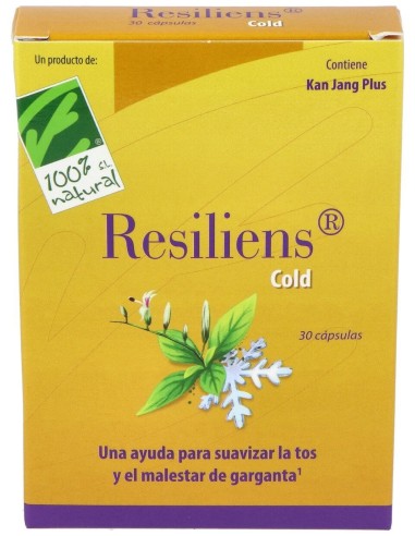 100% Natural Resiliens Cold 30 Cápsulas