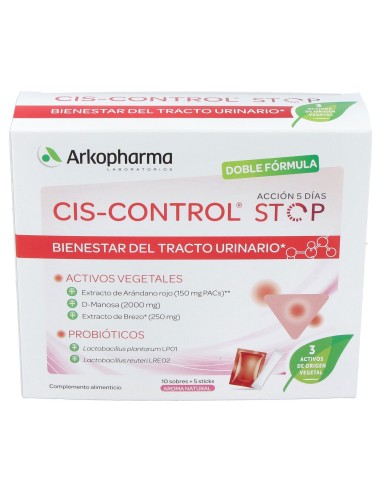 Cis-Control Stop 10 Sobres + 5 Sticks