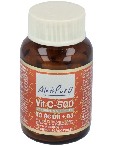 Tongil Estado Puro  Vitamina Ester-C 500 + Vitamina D3  60 Cáps