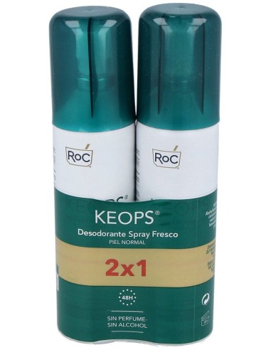 Roc Keops Desodorante Spray Fresco 2X100Ml