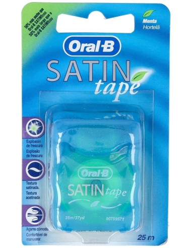 Oral-B Satin Tape Fluor Cinta Dental Menta 25M 1Ud