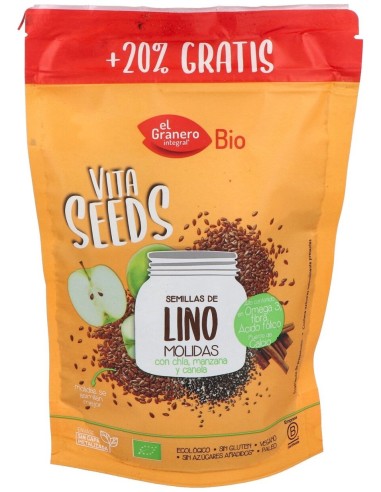 El Ganero Integal Lino Chia Manzana Canela Bio 200 G