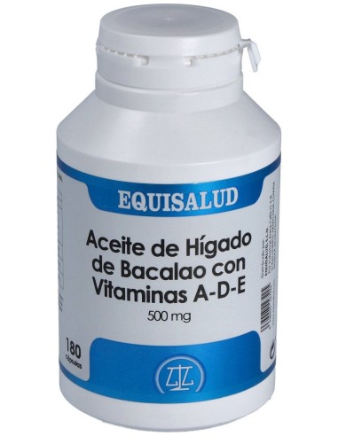 Equisalud Aceite Higado De Bacalao Con Vitaminas Ade 500Mg 180 Perlas