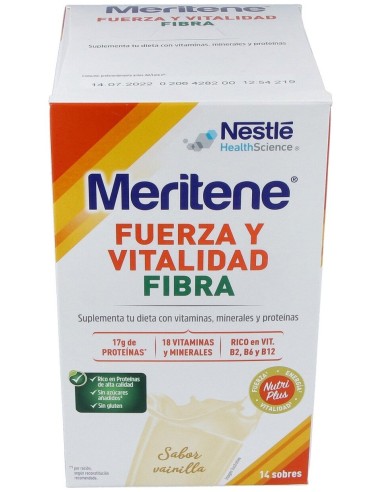 Meritene Fibra Batidos Sabor Vainilla 14 Sobres